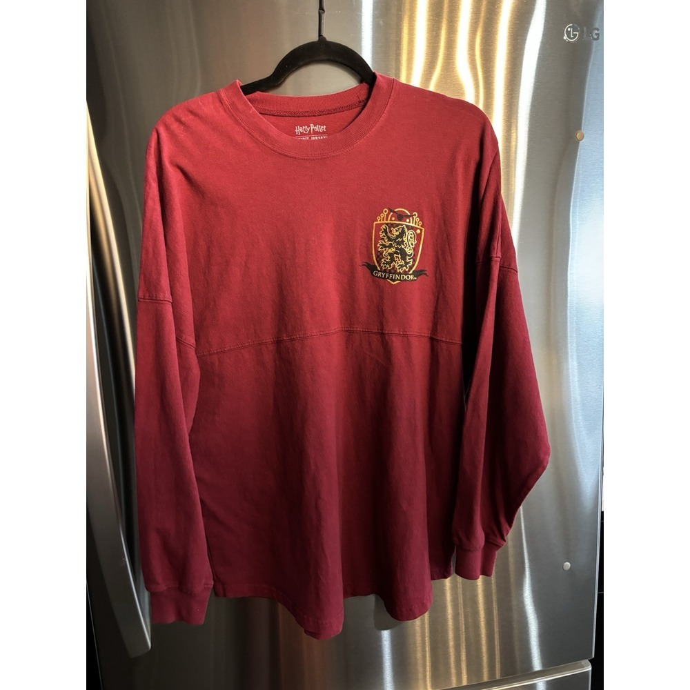 Gryffindor Spirit Jersey Harry Potter Long Sleeve Shirt SZ S Wizarding World‎